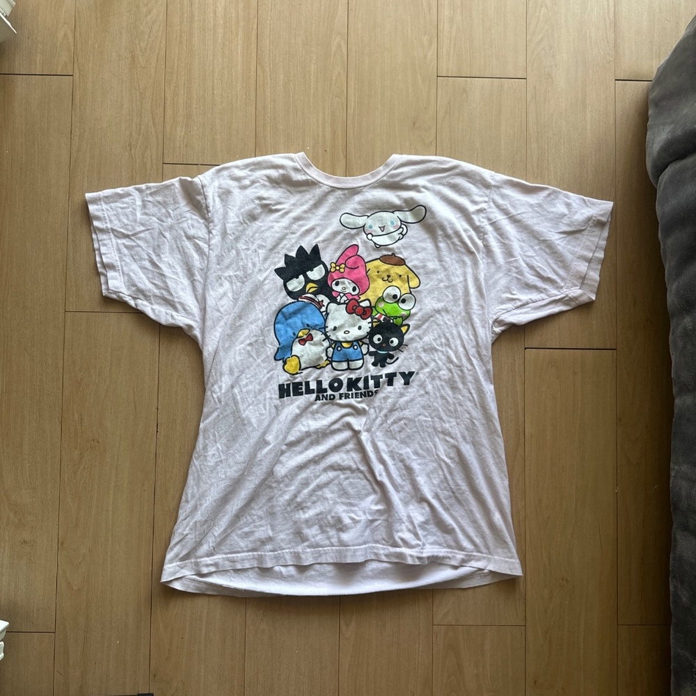 Hello Kitty And Friends T-Shirt XL Pink Sanrio Bioworld Keroppi Cute